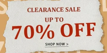 Clearance Sale 70% Off